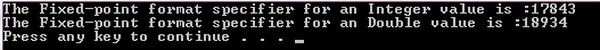 Fixed-Point Format Specifier In C#