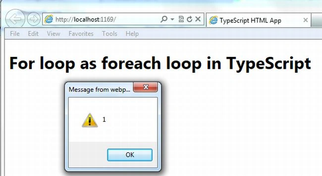 ForEach In TypeScript