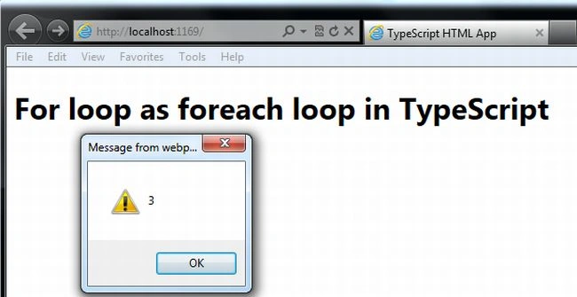 ForEach In TypeScript