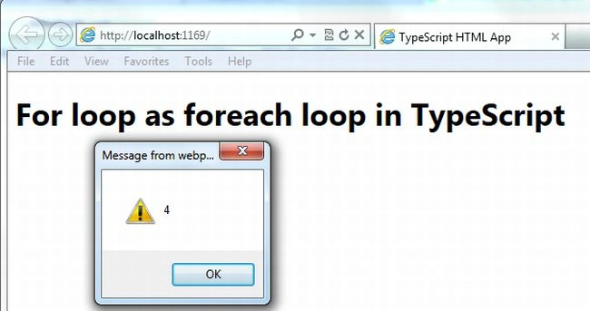 ForEach In TypeScript