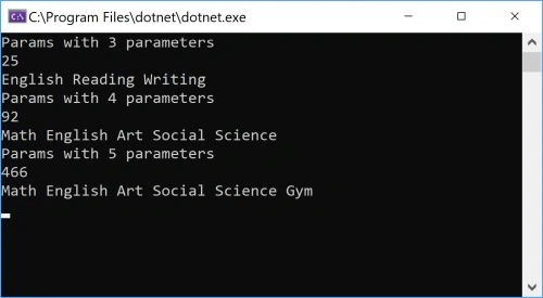 CSharp Params