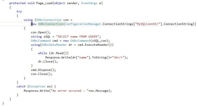 connection string