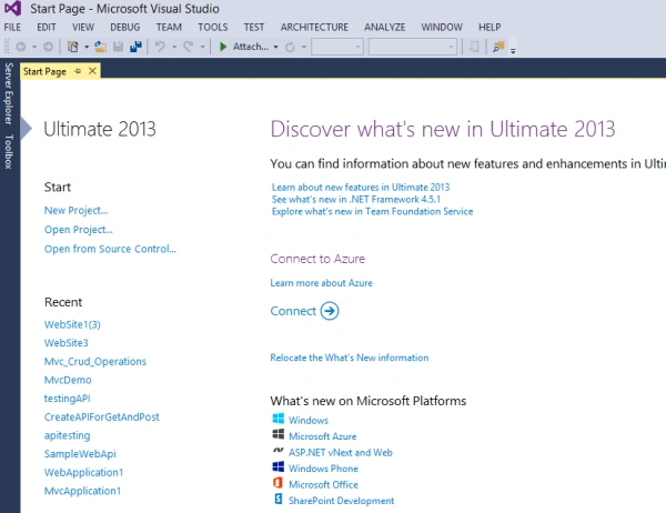 Start Visual Studio