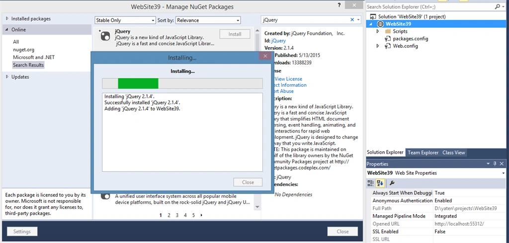 jQuery Installation