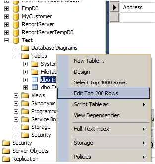 edit top 200 rows