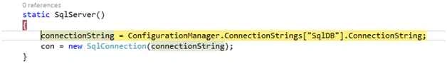 Loading connection string