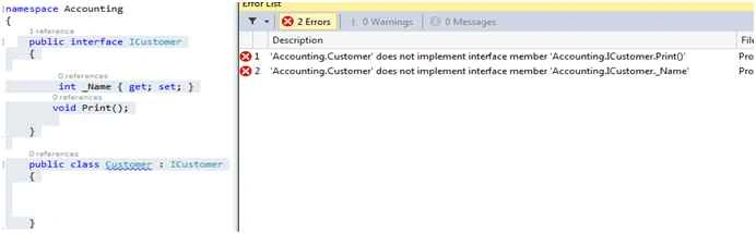 See error