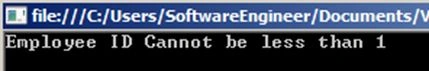 Console output