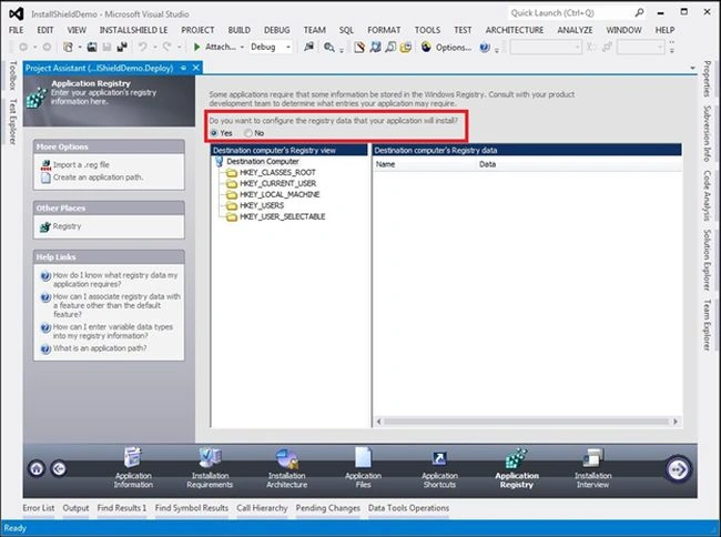 Setup using InstallShield