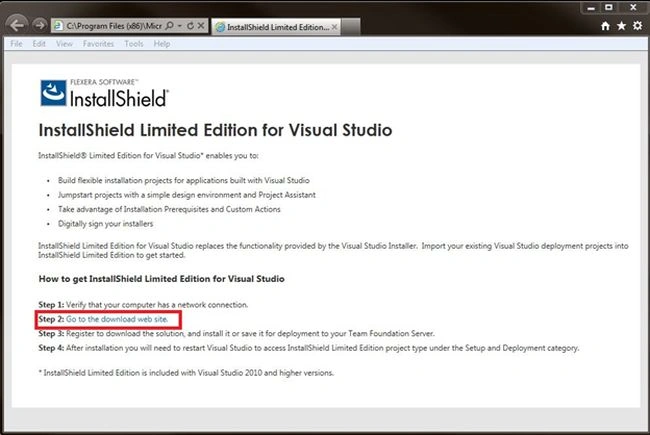 Setup using InstallShield