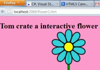 Tom crate a interactive flower