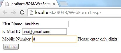 Apply jquery Validation on Asp.Net Controls