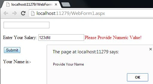 validations using knockout