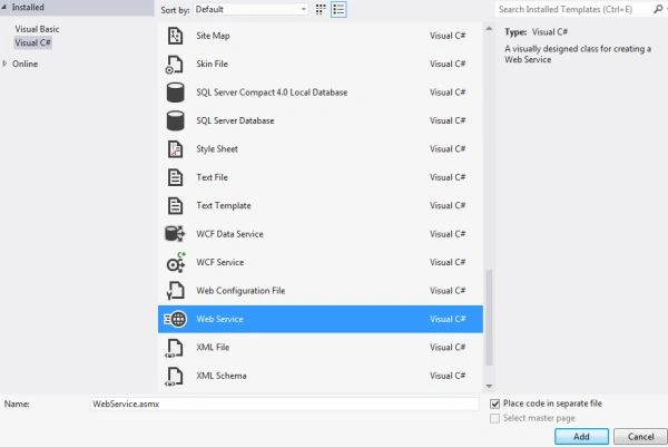 WebService method 