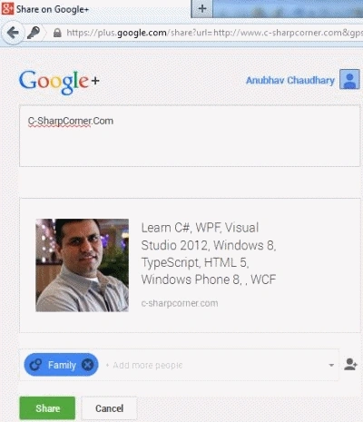 share on google plus