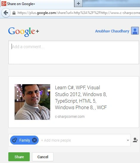 share on google plus