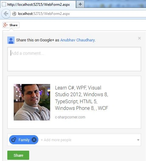 share on google plus