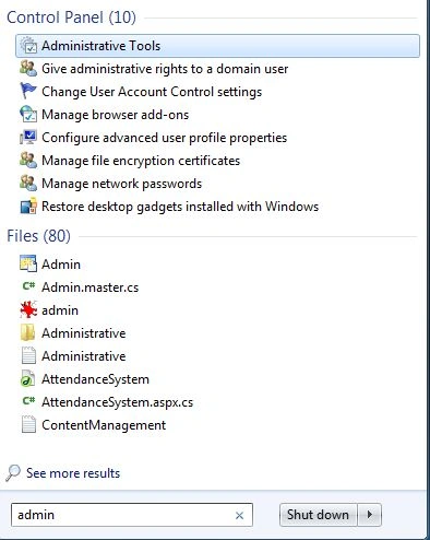 Administrative Tools