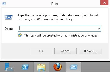 Run dialog box