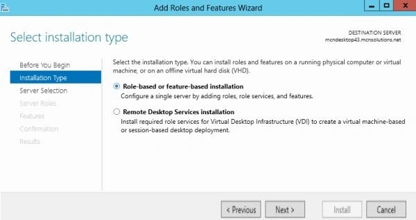 Installation type