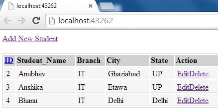 crud in webgrid