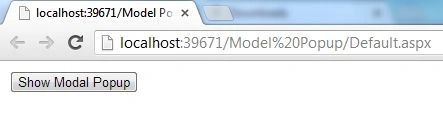 Show modal popup