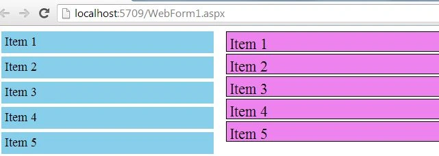 reorder elements in connect list