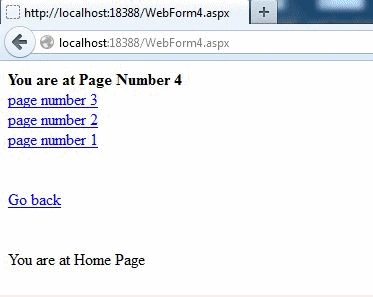 store url and go back to same page