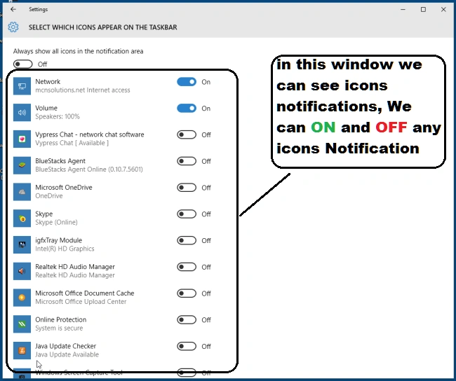 Select Which Icons