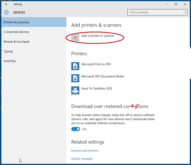 Device Home page