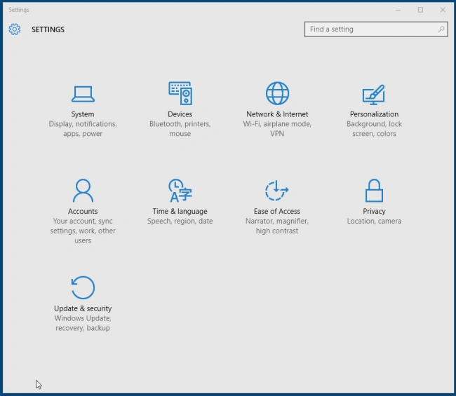 Home Setting Page