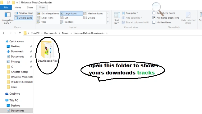 Download folder