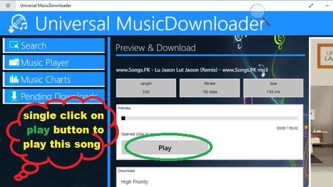 Play song