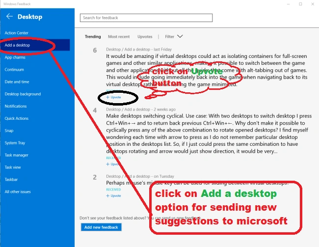 Add a desktop
