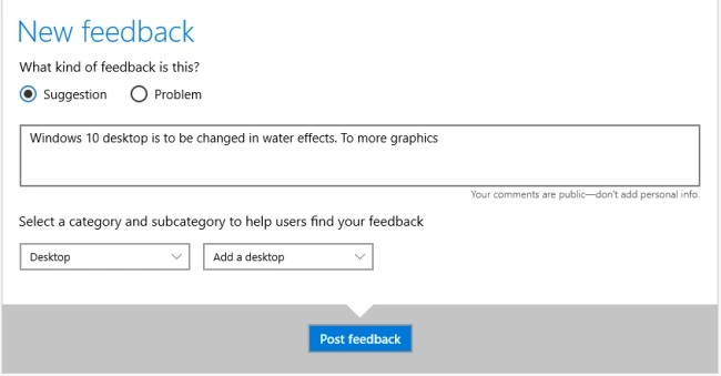 Post Feedback