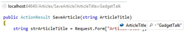 Binding using querystring