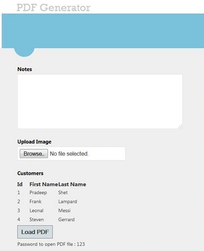 generate the PDF