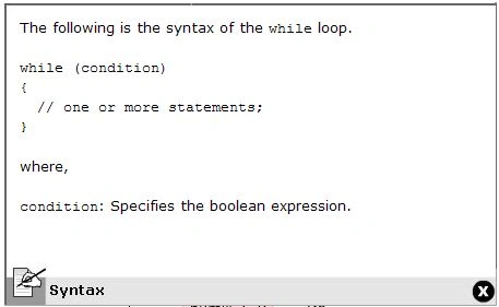 While Statement