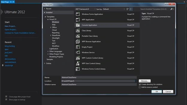 Creating Console Application