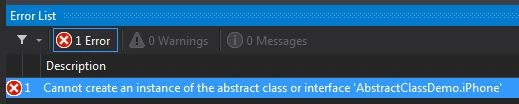 Error Message in Visual Studio