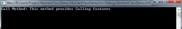 Output using Abstract Method