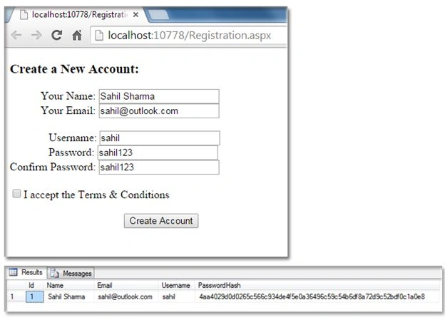 enter details