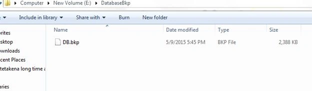 get the backup