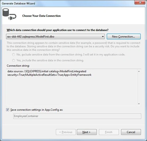 selection data connection