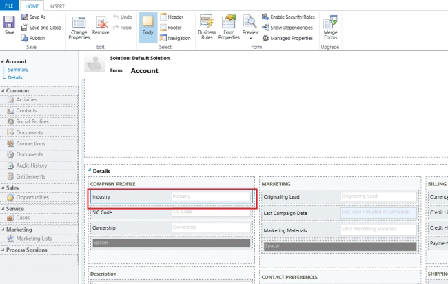 default solution
