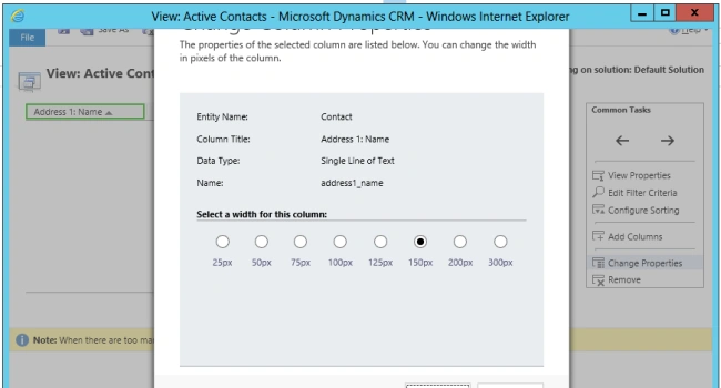 select width