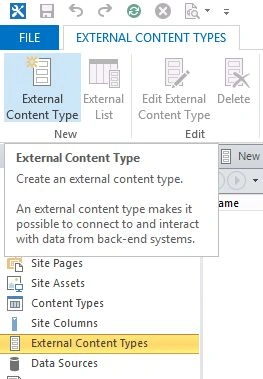 External Content Type