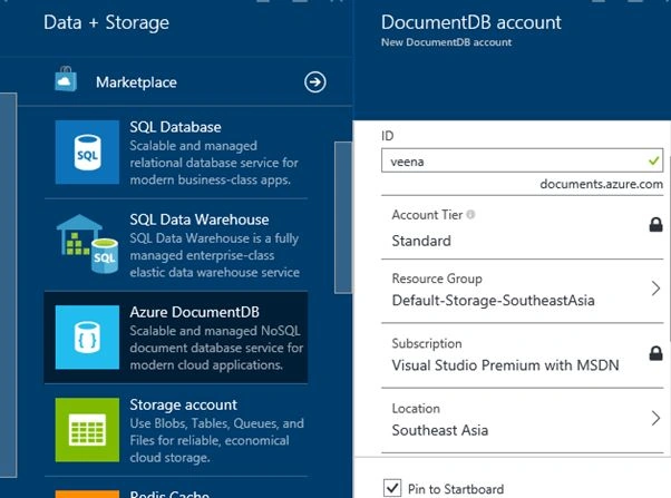 DocumentDB account