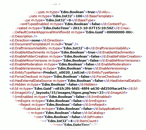 XML format
