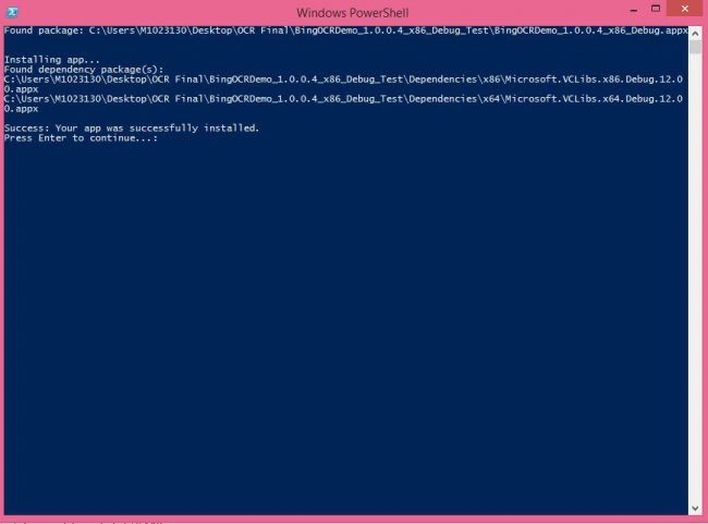 Starting App Installation